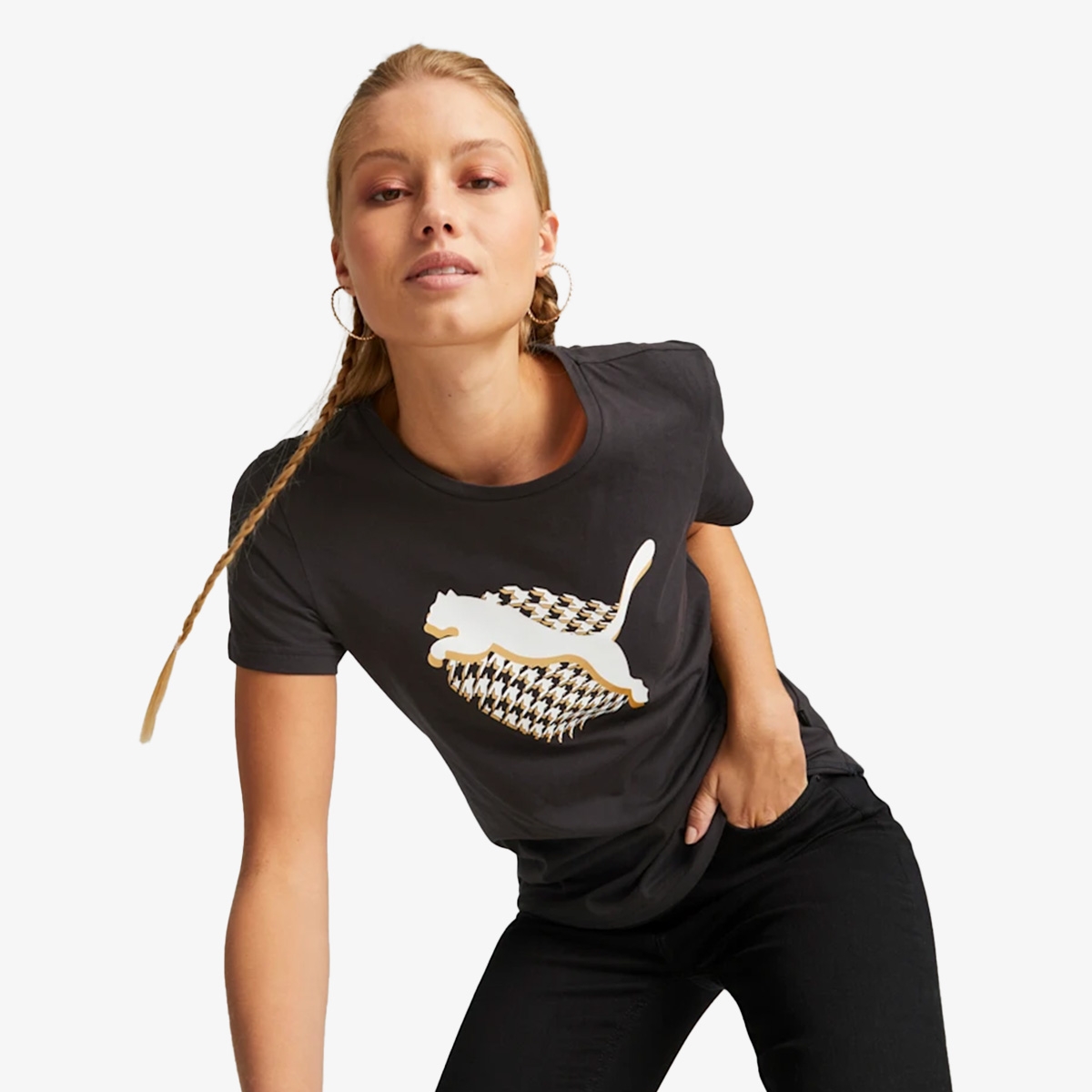 Puma Bluzë GRAPHICS Houndstooth Tee 