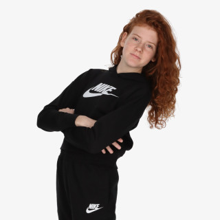 Nike Bluza G NSW CLUB FT CROP HOODIE HBR 